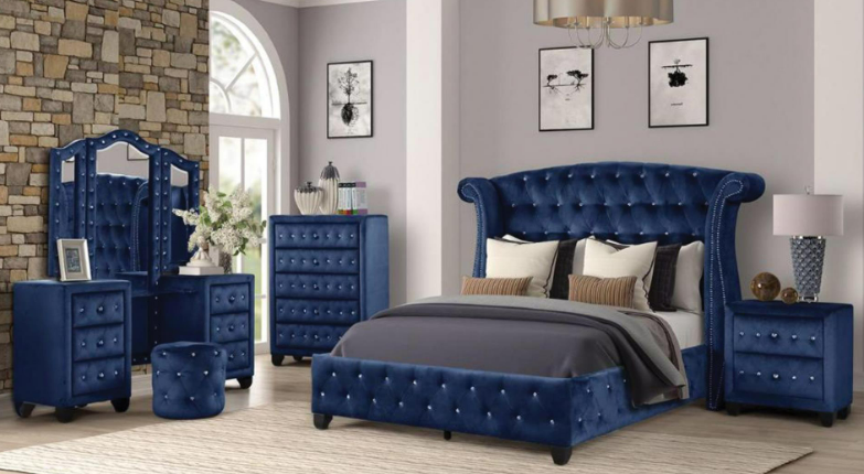 Including: Queen Bed, Dresser Mirror, Chest, and one Nightstand.